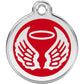 Pet ID Tags Angel Wings Red