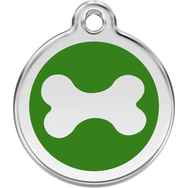 Pet ID Tags Bone Green