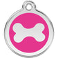 Pet ID Tags Bone Hot Pink