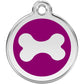 Pet ID Tags Bone Purple