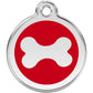 Pet ID Tags Bone Red