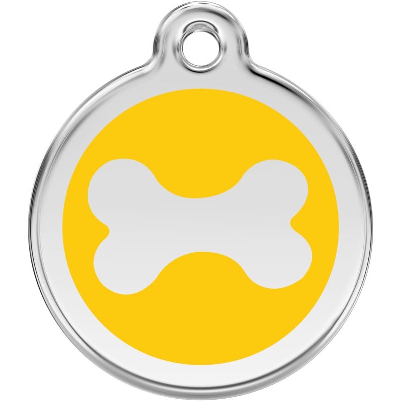 Pet ID Tags Bone Yellow