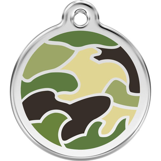 Pet ID Tags Camouflage Green