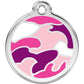 Pet ID Tags Camouflage Pink