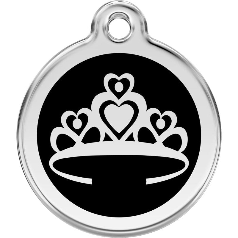 Pet ID Tags Crown Black