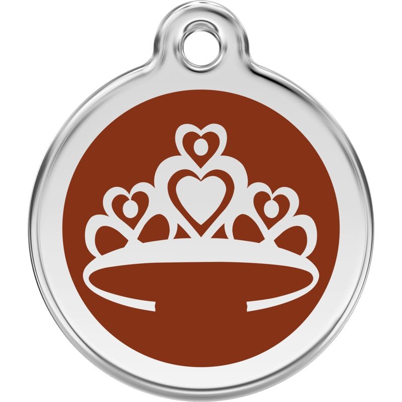 Pet ID Tags Crown Brown