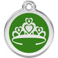 Pet ID Tags Crown Green