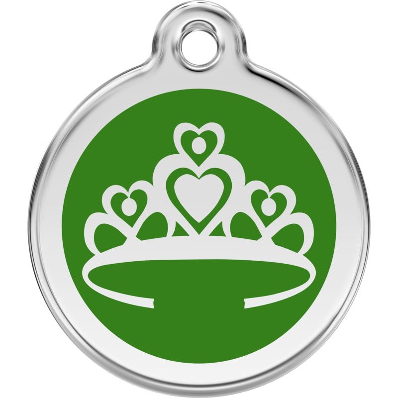 Pet ID Tags Crown Green