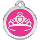 Pet ID Tags Crown Hot Pink