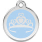 Pet ID Tags Crown Light Blue