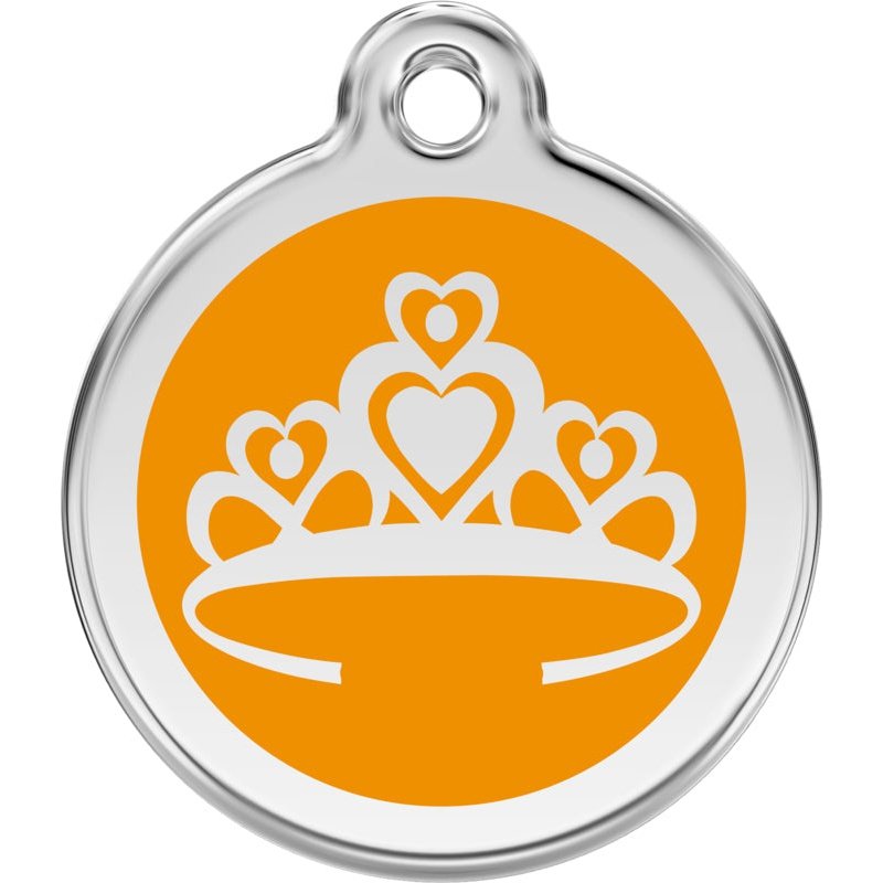 Pet ID Tags Crown Orange