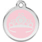 Pet ID Tags Crown Light Pink