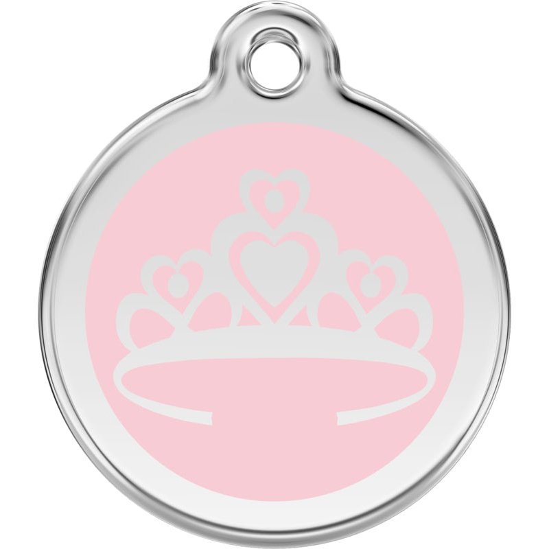 Pet ID Tags Crown Light Pink