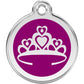 Pet ID Tags Crown Purple