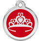 Pet ID Tags Crown Red