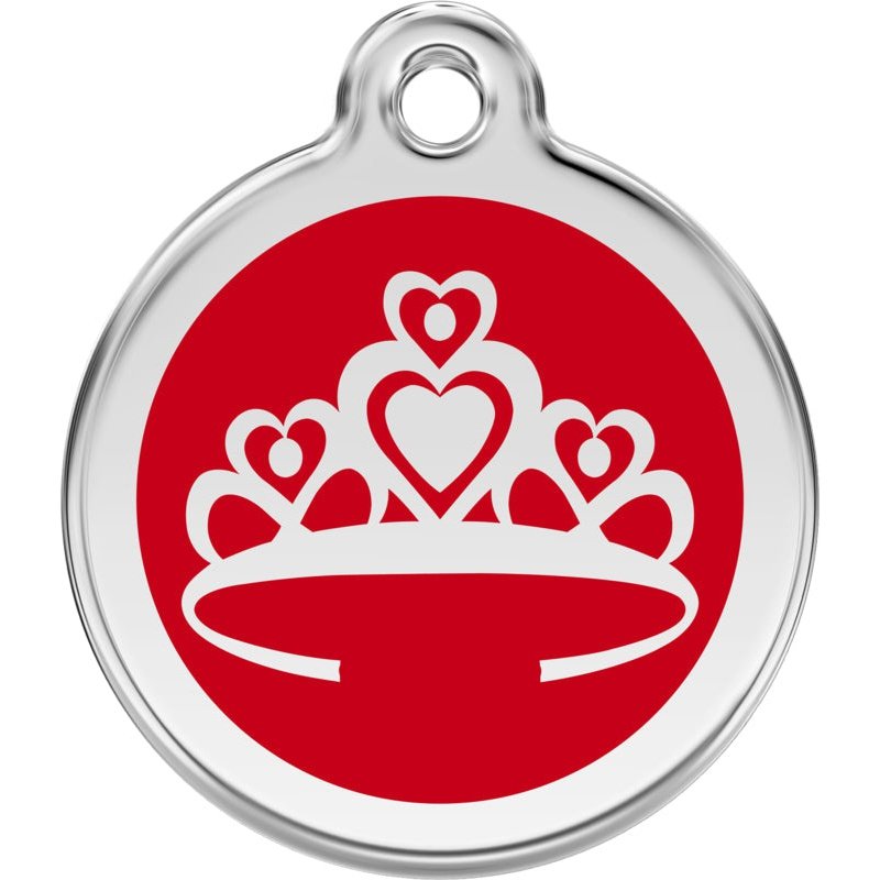 Pet ID Tags Crown Red