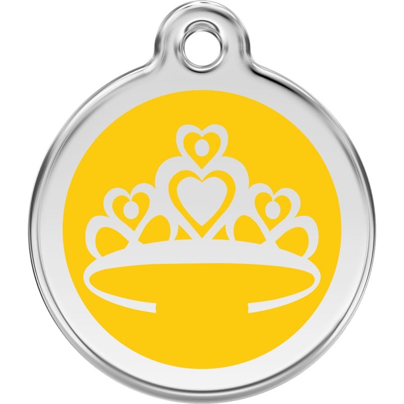 Pet ID Tags Crown Yellow