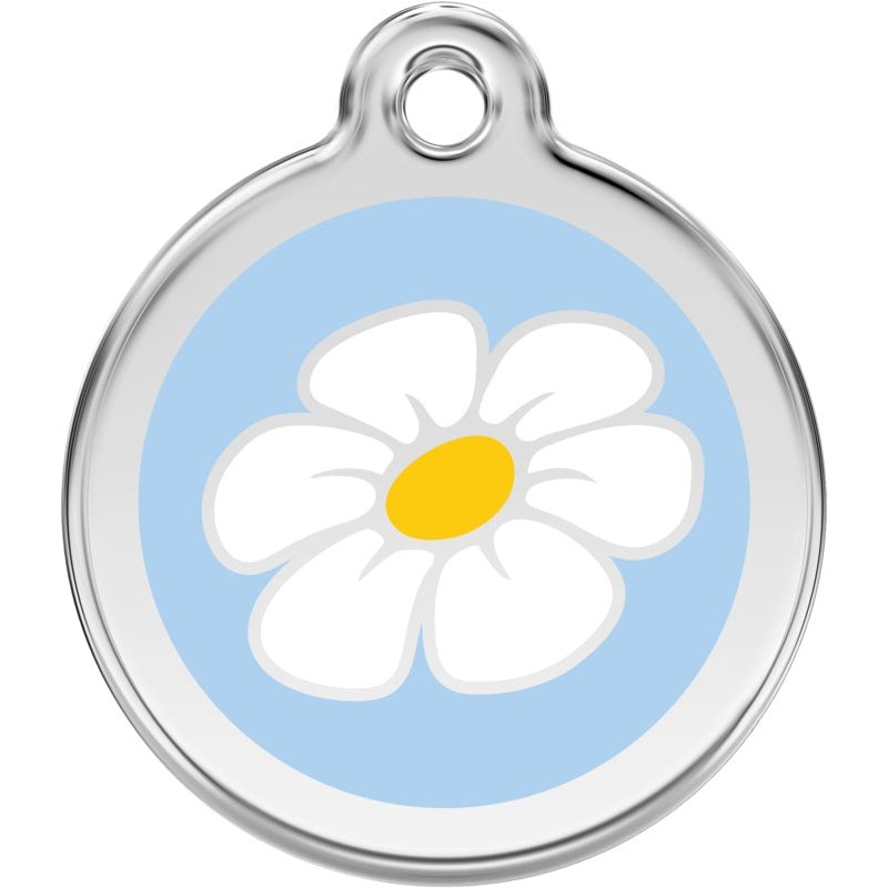 Pet ID Tags Daisy Light Blue