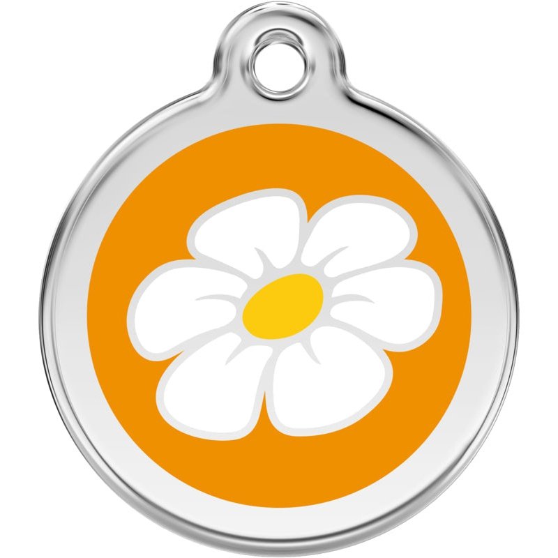 Pet ID Tags Daisy Orange