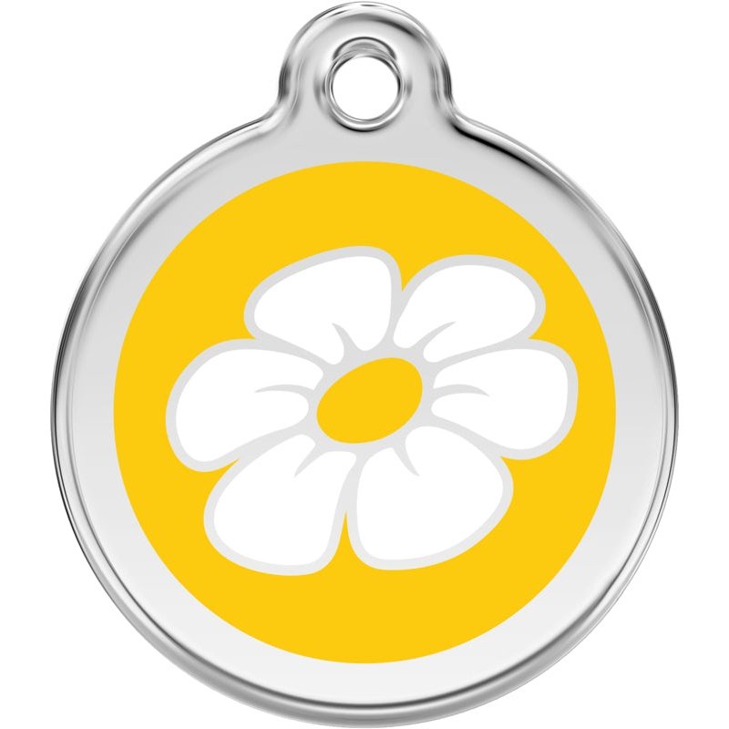 Pet ID Tags Daisy Yellow