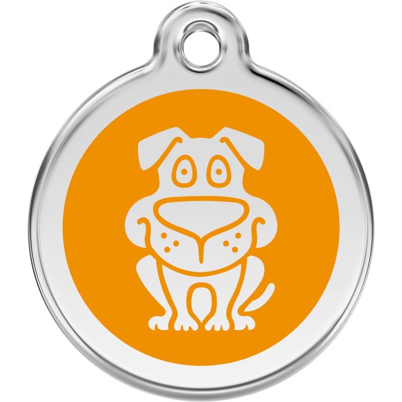 Pet ID Tags Dog Orange