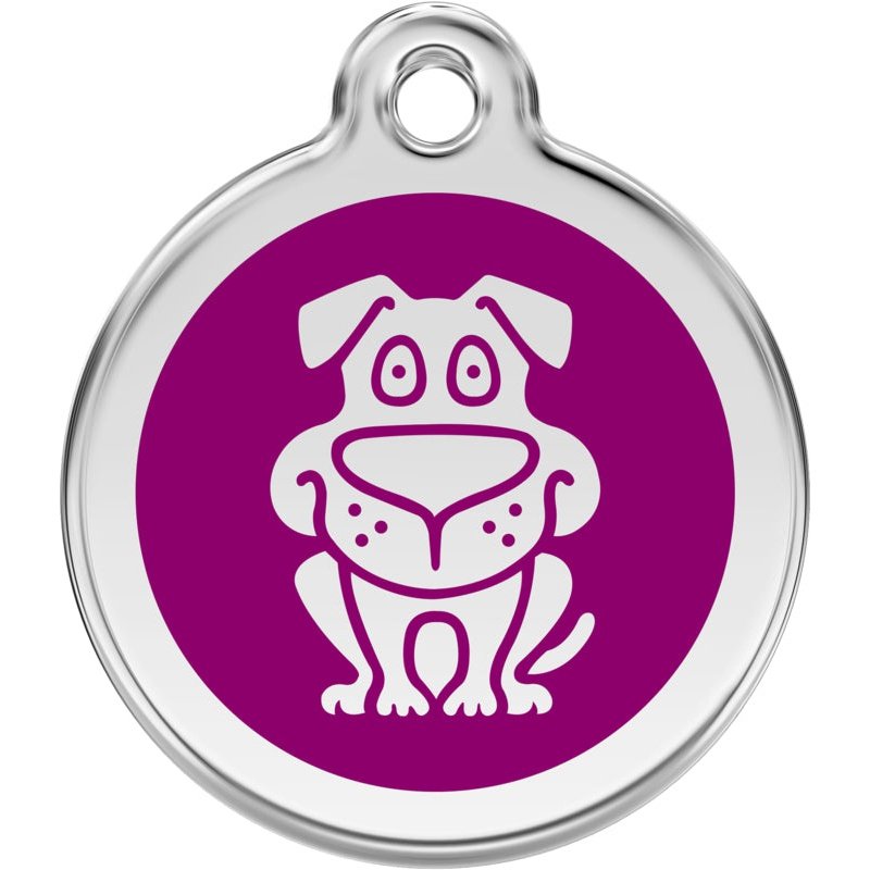 Pet ID Tags Dog Purple