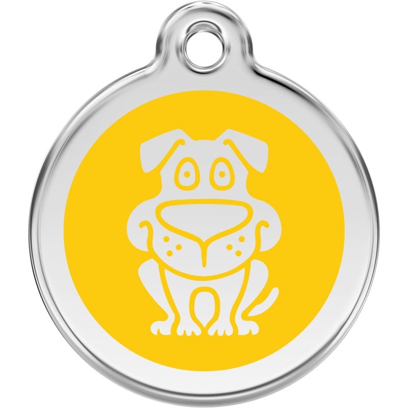 Pet ID Tags Dog Yellow