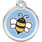 Pet ID Tags Bumble Bee Light Blue