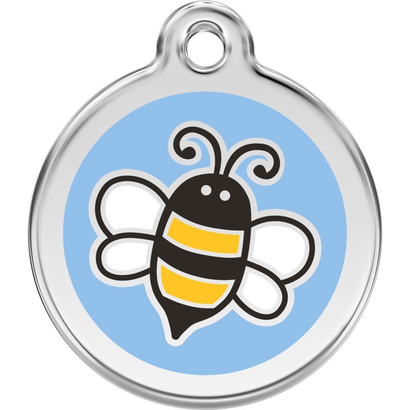 Pet ID Tags Bumble Bee Light Blue