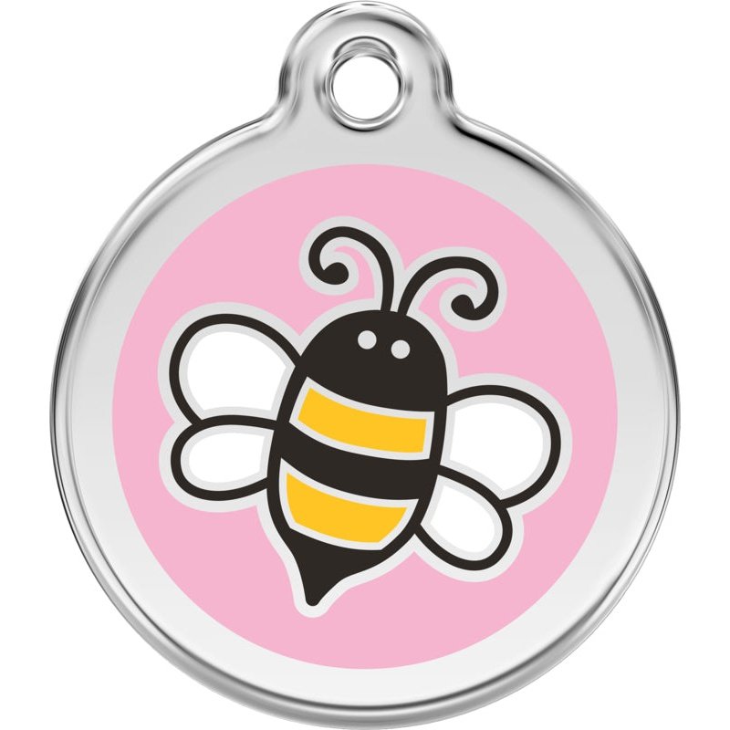 Pet ID Tags Bumble Bee Pink