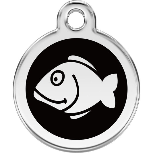 Pet ID Tags Fish Black