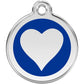 Pet ID Tags Heart Dark Blue