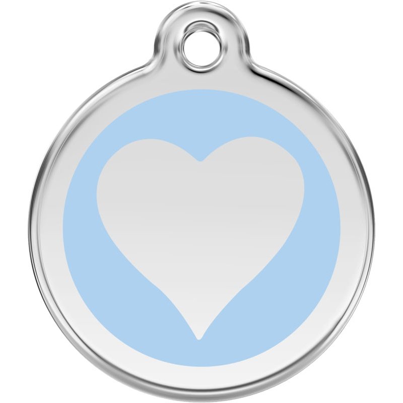 Pet ID Tags Heart Light Blue