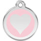 Pet ID Tags Heart Light Pink