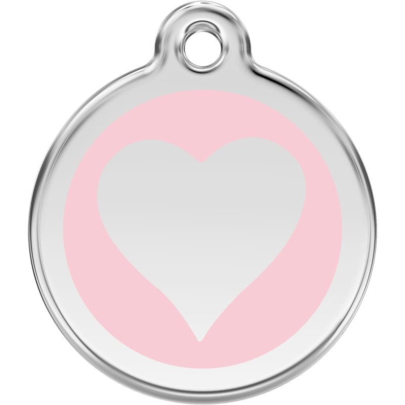 Pet ID Tags Heart Light Pink