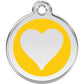 Pet ID Tags Heart Yellow