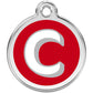 Pet ID Tags Alphabet Red C