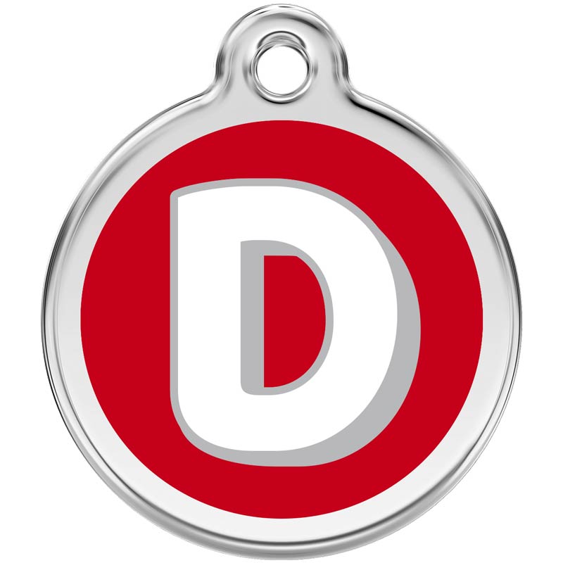 Pet ID Tags Alphabet Red D