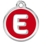 Pet ID Tags Alphabet Red E