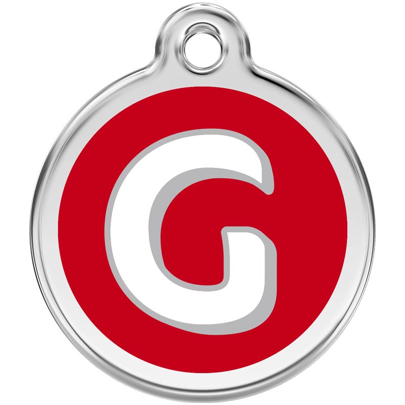 Pet ID Tags Alphabet Red G