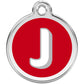 Pet ID Tags Alphabet Red J