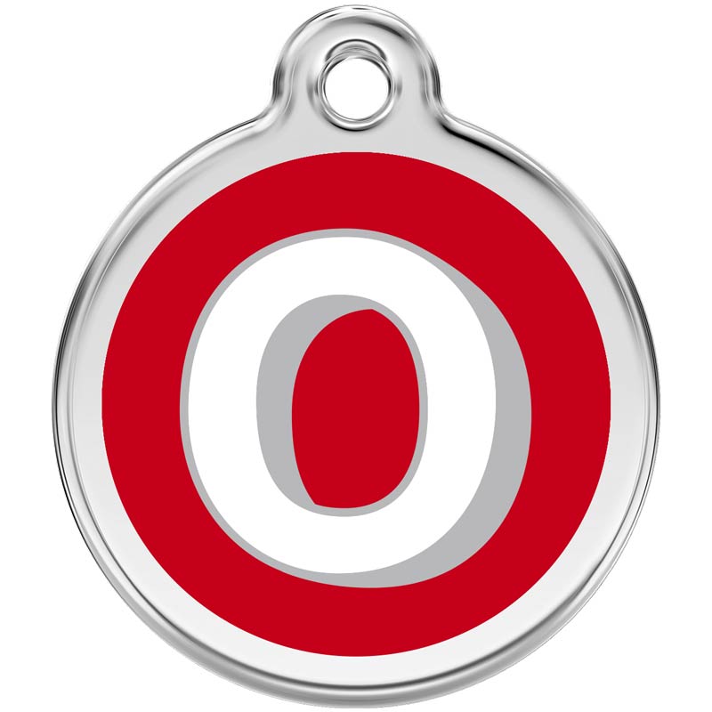 Pet ID Tags Alphabet Red O