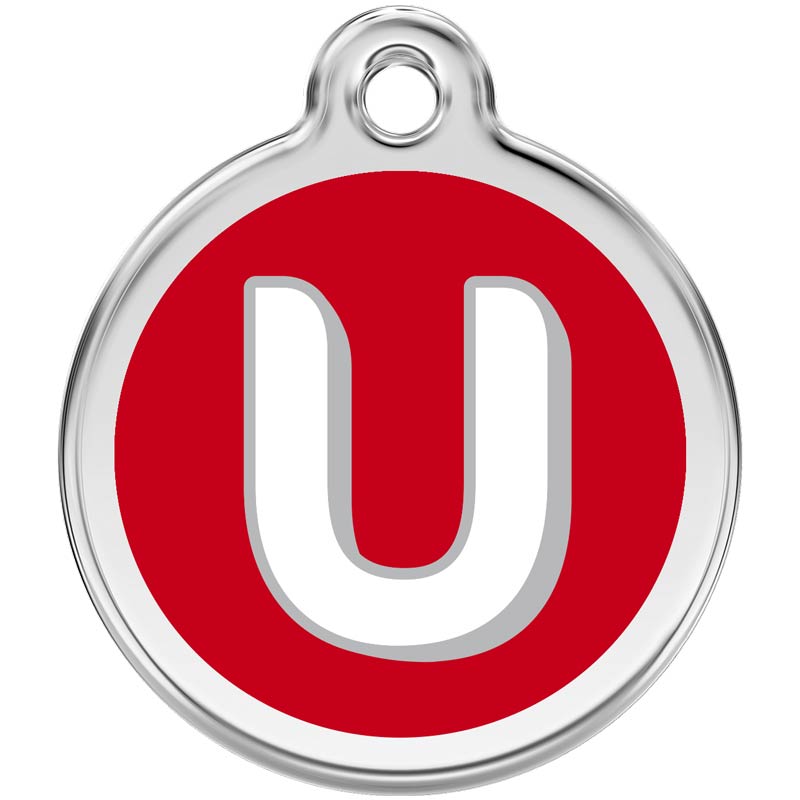 Pet ID Tags Alphabet Red U