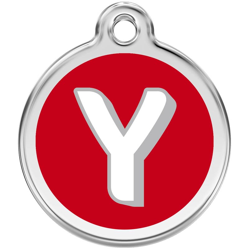 Pet ID Tags Alphabet Red Y