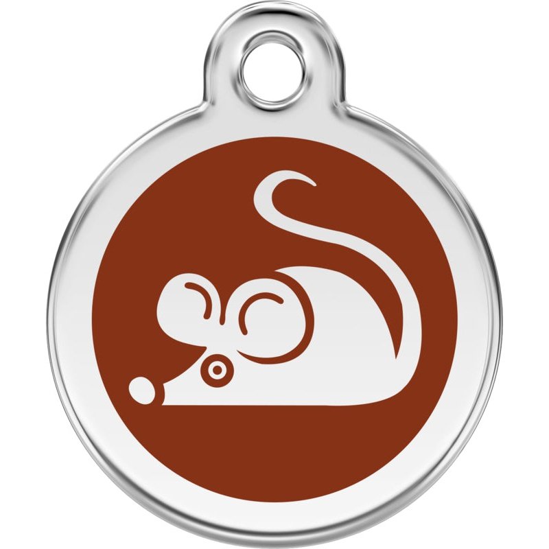 Pet ID Tags Mouse Brown