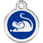 Pet ID Tags Mouse Dark Blue