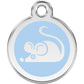 Pet ID Tags Mouse Light Blue