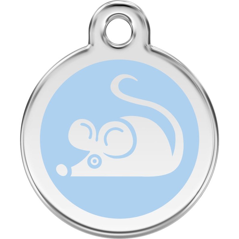 Pet ID Tags Mouse Light Blue