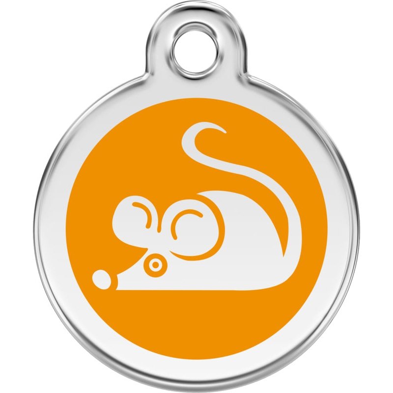 Pet ID Tags Mouse Orange