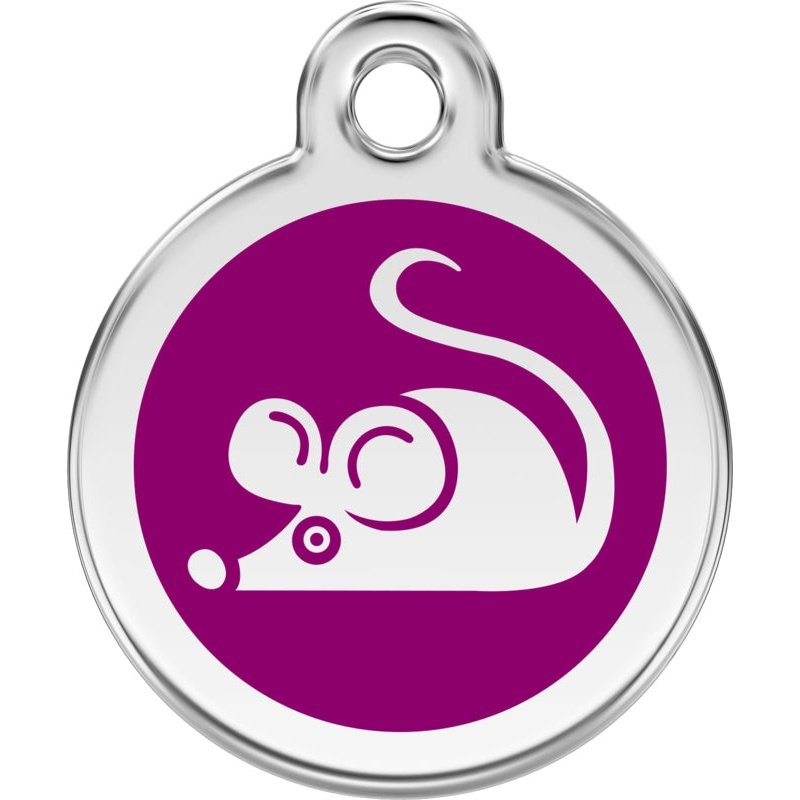 Pet ID Tags Mouse Purple